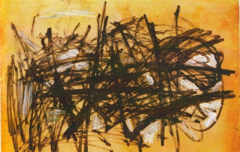 Jilali Gharbaoui, Gouache sur papier, 1955 (50 x 64cm)